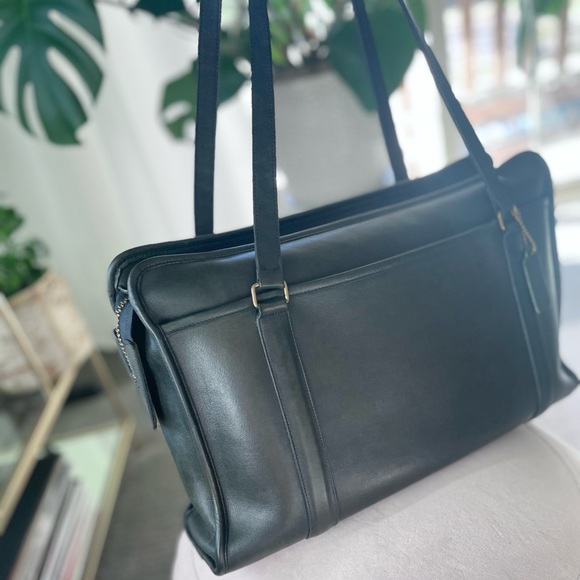 Coach RARE Pine Green Vintage Shoulder Brief - excellent condition - Picture 10 of 11